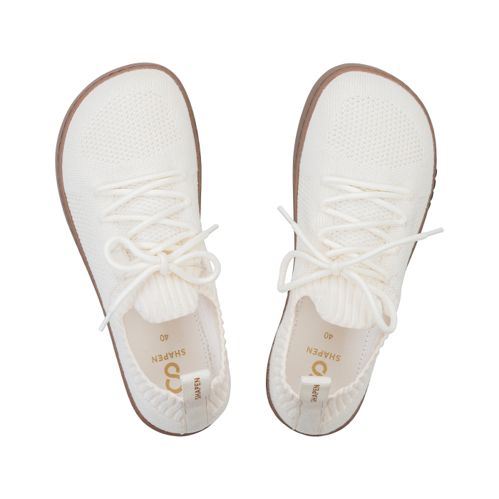Sneakers barefoot SHAPEN Weavin Vegan - Alb [5]