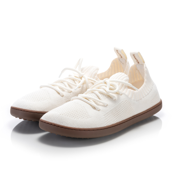 Sneakers barefoot SHAPEN Weavin Vegan - Alb [3]
