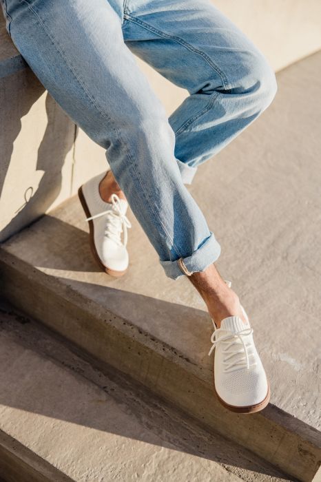 Sneakers barefoot SHAPEN Weavin Vegan - Alb [14]