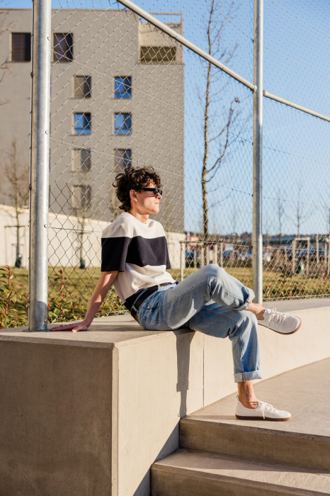 Sneakers barefoot SHAPEN Weavin Vegan - Alb [13]