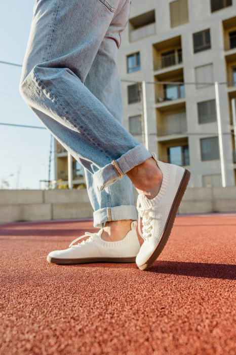 Sneakers barefoot SHAPEN Weavin Vegan - Alb [12]