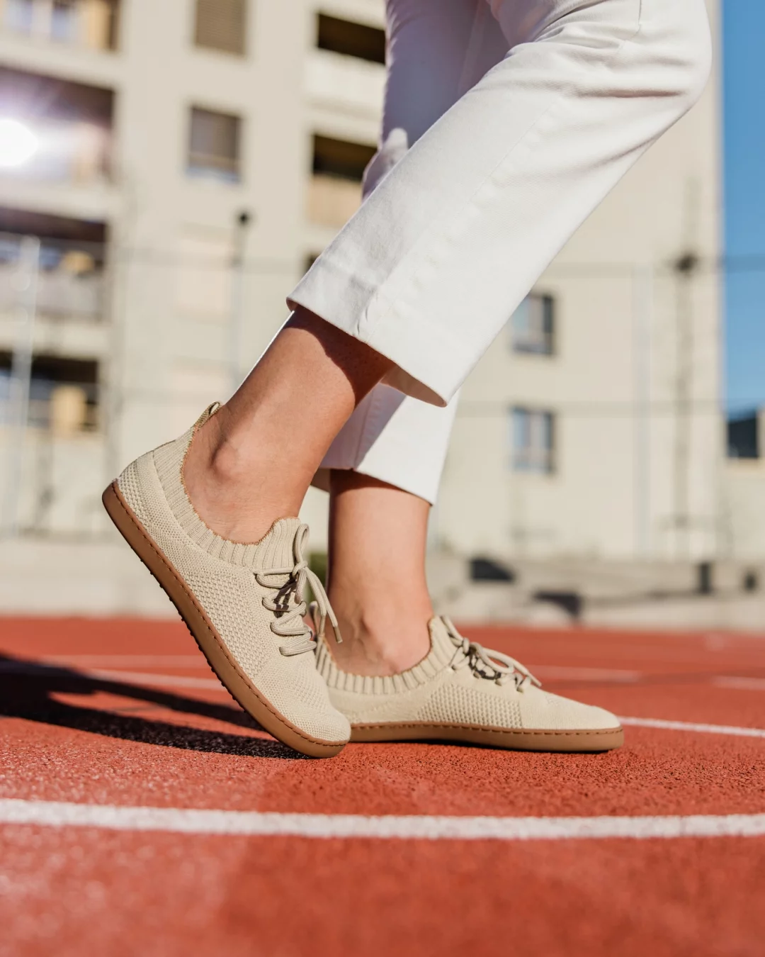 Sneakers barefoot SHAPEN Weavin Vegan - Bej [4]