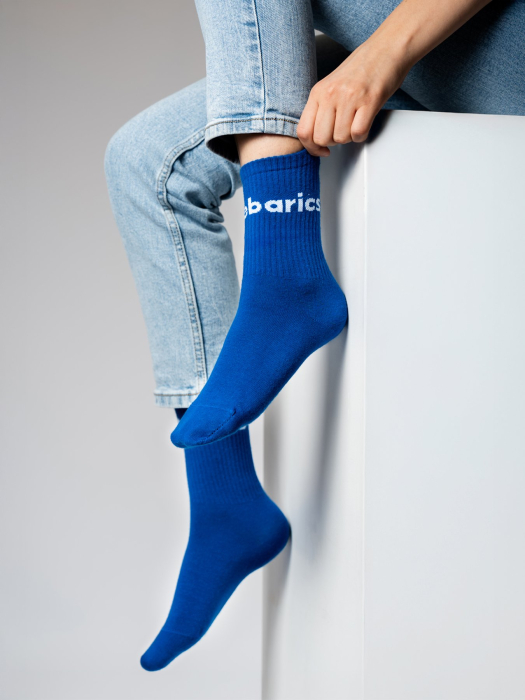 Șosete barefoot BAREBARICS Crew Big logo - Albastru cobalt [2]