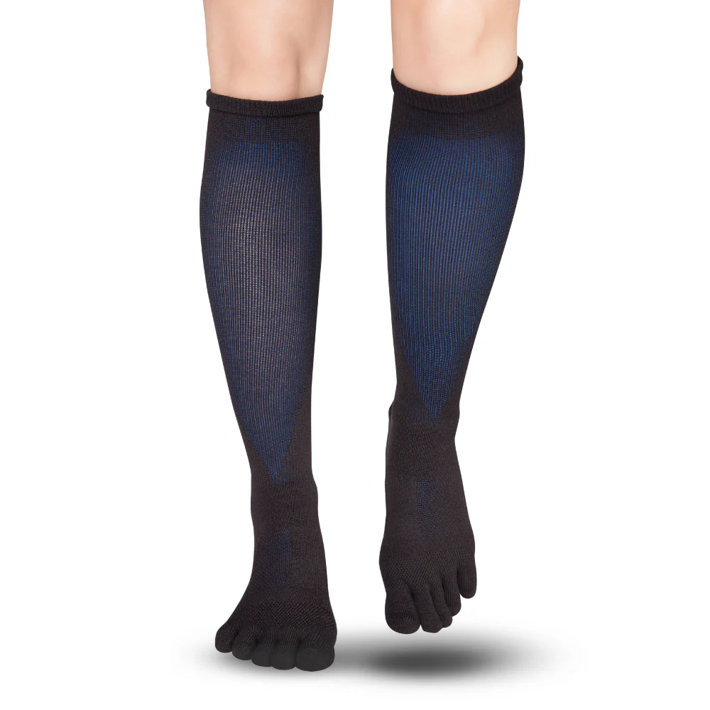 Șosete cu degete KNITIDO Asymmetric Compression TS - Negru / Albastru [3]