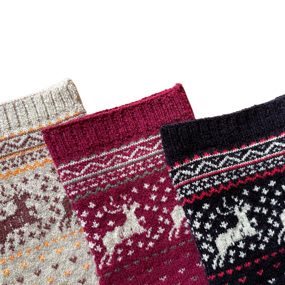 Șosete cu degete KNITIDO Hossa - Bej / Maro [2]