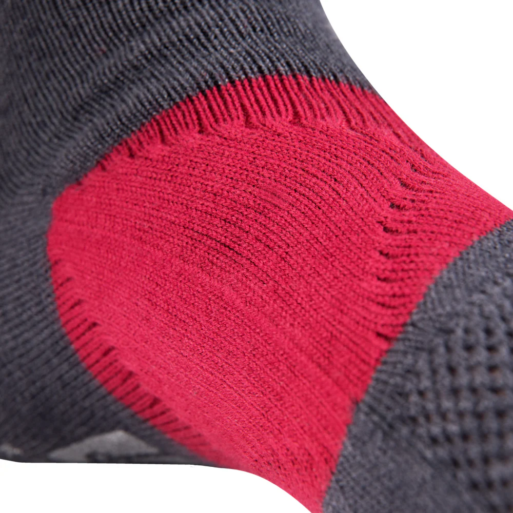 Șosete cu degete KNITIDO Marathon TS - Gri / Roșu carmin [4]