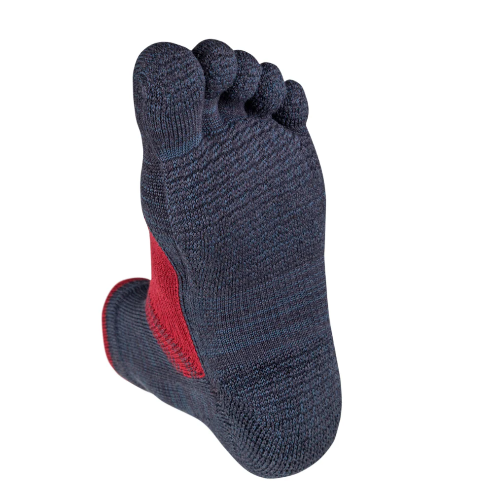 Șosete cu degete KNITIDO Outdoor Medii - Gri / Roșu [2]