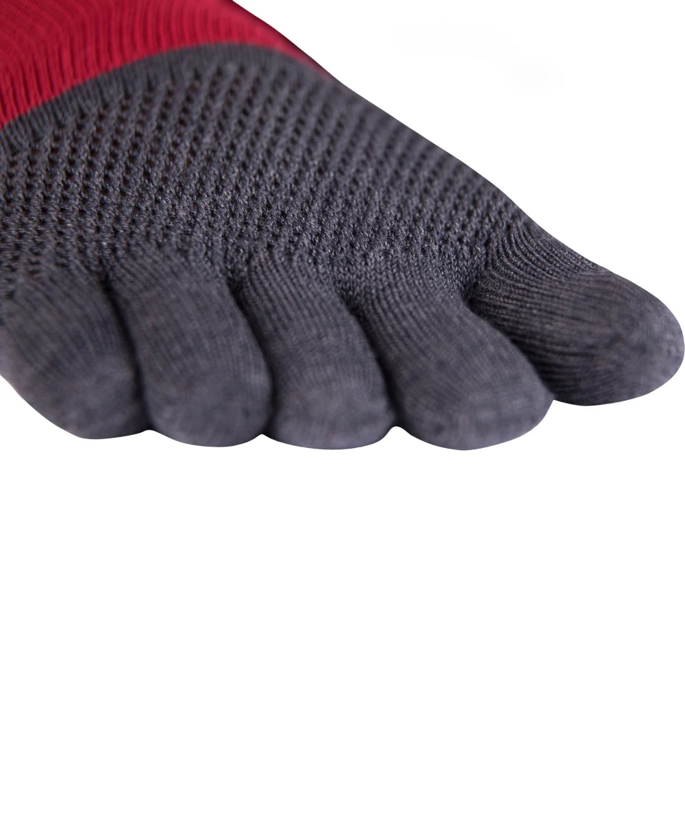 Șosete cu degete KNITIDO  Running - Gri / Roșu carmin [3]