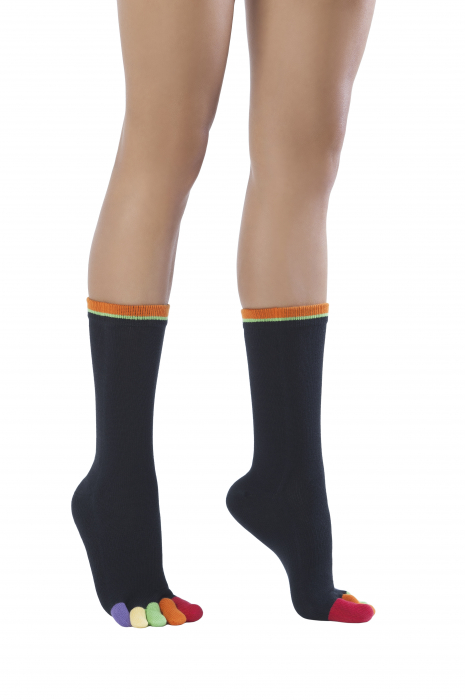 Șosete cu degete KNITIDO Rainbows mid-calf - Happy Toes [3]