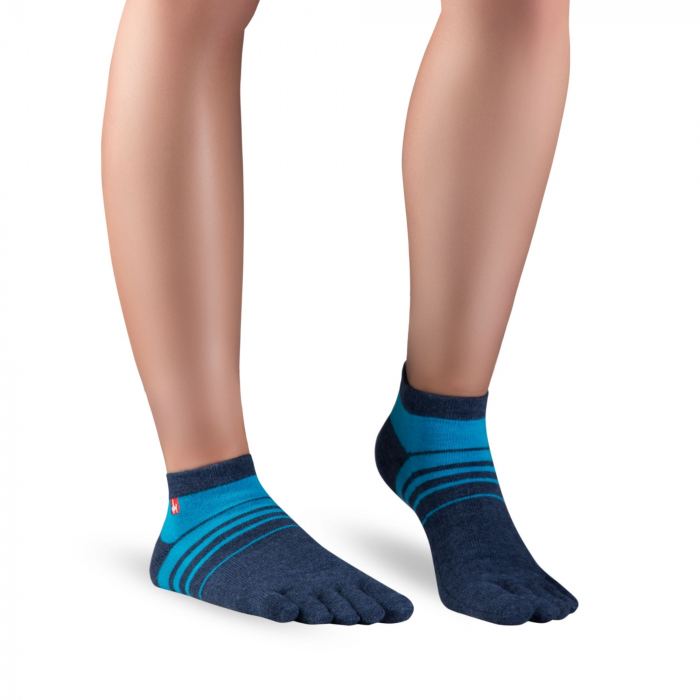 Șosete cu degete KNITIDO Track & Trail Spins 2.0 - Bleumarin / Cyan [2]