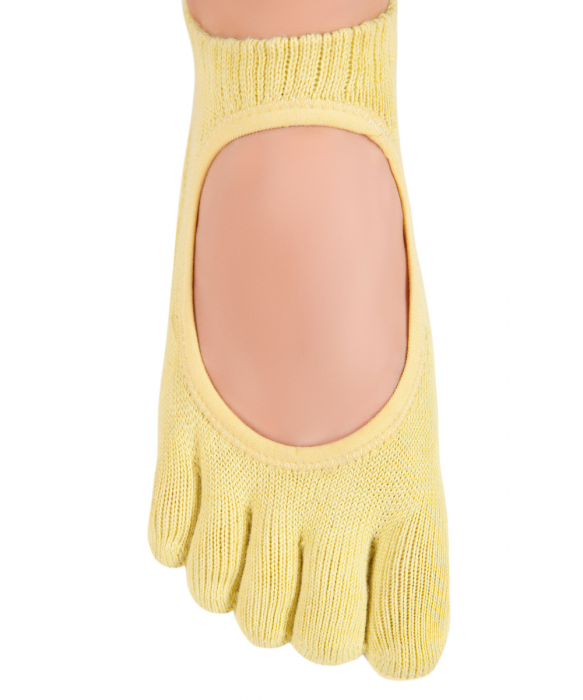 Șosete cu degete KNITIDO Plus Kumo - Galben fistic [2]
