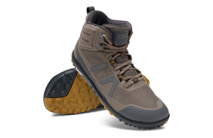 Ghete barefoot drumeție XERO SHOES SCRAMBLER MID II Bărbați – Maro & gri [13]