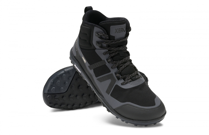 Ghete barefoot drumeție bărbați XERO SHOES Scrambler MID II WP – Negru [13]