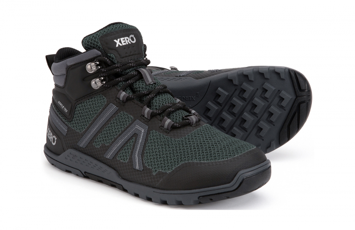Ghete barefoot drumeție XERO SHOES XCURSION FUSION Femei – Verde închis & negru [3]