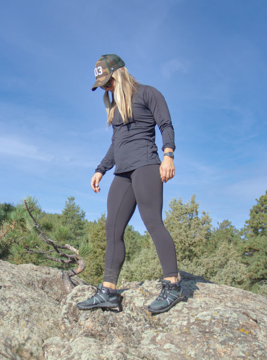 Ghete barefoot drumeție XERO SHOES XCURSION FUSION Femei – Verde închis & negru [4]