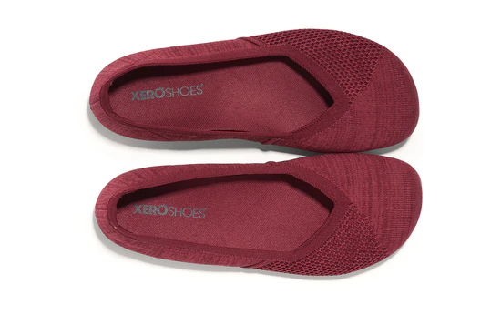 Balerini barefoot XERO SHOES Phoenix Knit – Roșu [1]