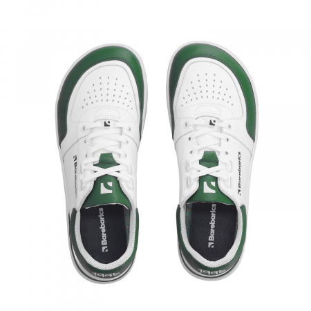 Sneakers barefoot BAREBARICS WAVE - Alb & verde [6]