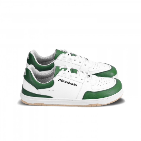 Sneakers barefoot BAREBARICS WAVE - Alb & verde [7]