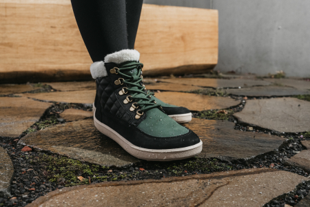 BE LENKA Ghete barefoot iarnă OLIVIA - Negru & verde închis [9]