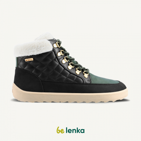 BE LENKA Ghete barefoot iarnă OLIVIA - Negru & verde închis [8]