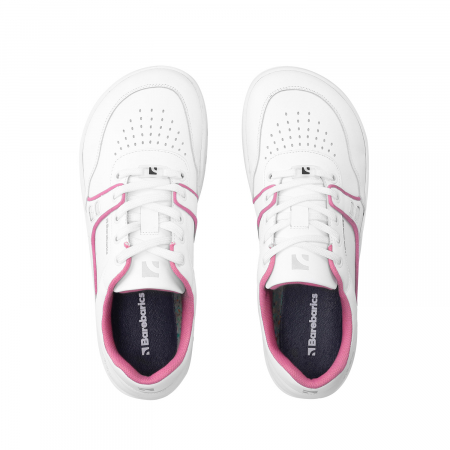 Sneakers barefoot BAREBARICS ARISE - Alb & roz [10]