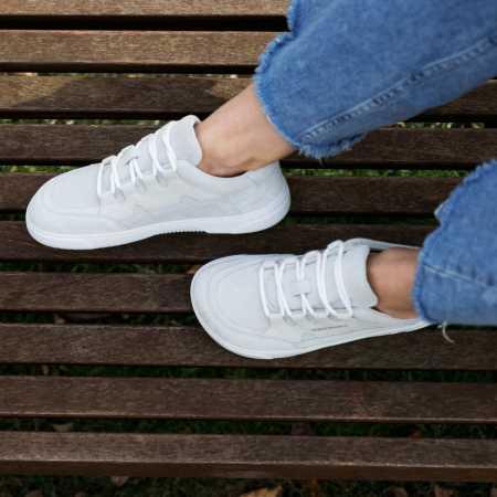 Sneakers barefoot BAREBARICS EVO - Alb cretă [3]