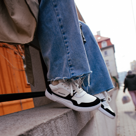 Barefoot Sneakers Barebarics - Zing - White & Black [5]