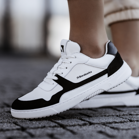 Barefoot Sneakers Barebarics - Zing - White & Black [1]