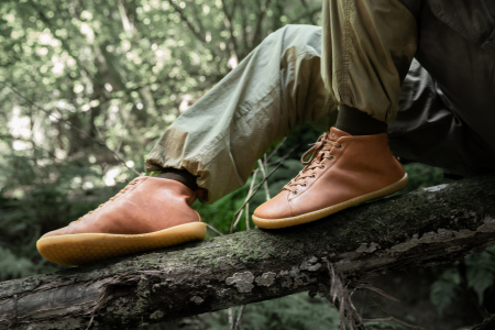 Ghete barefoot MUKISHOES Raw Leather (winter version) - Maro [1]