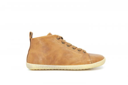 Sneakers - Ghete barefoot MUKISHOES Raw Leather (winter version) - Maro