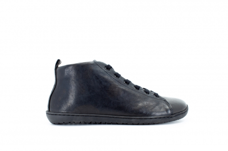 Sneakers - Ghete barefoot MUKISHOES Raw Leather (winter version) - Negru
