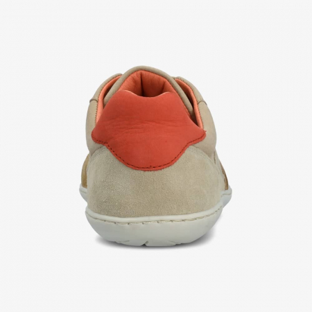 Sneakers barefoot femei GROUNDIES NOVA GO1 - Bej & Coral [4]