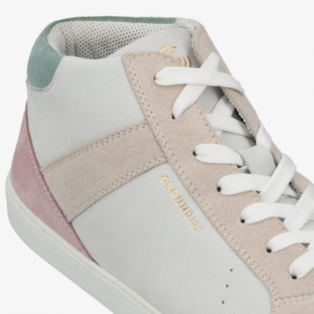 Sneakers barefoot GROUNDIES NOVA MID WOMEN - Bej / Roz [5]