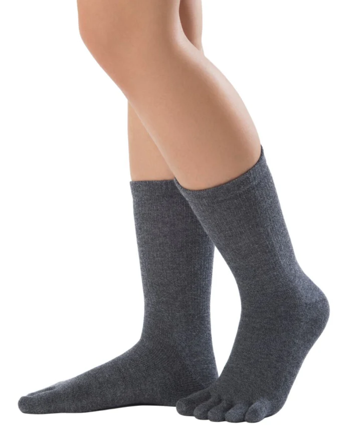Șosete cu degete KNITIDO Essentials Cotton & Merino  - Gri închis [1]
