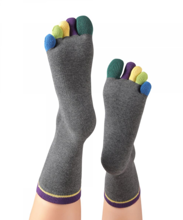 Șosete cu degete - Șosete cu degete KNITIDO Rainbows mid-calf - Sweet & Sour