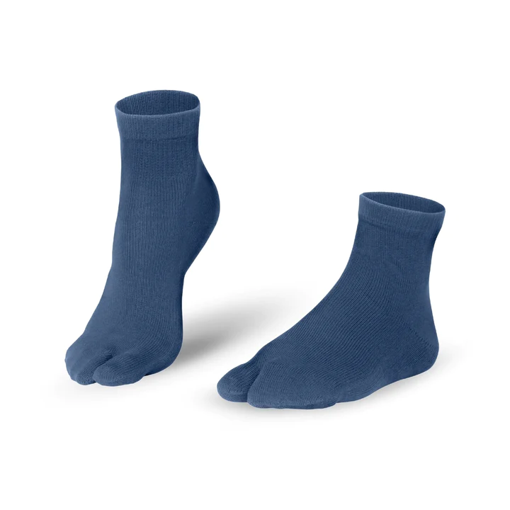Șosete cu degete - Șosete cu degete KNITIDO Tabi Cotton Midi  - Albastru opac