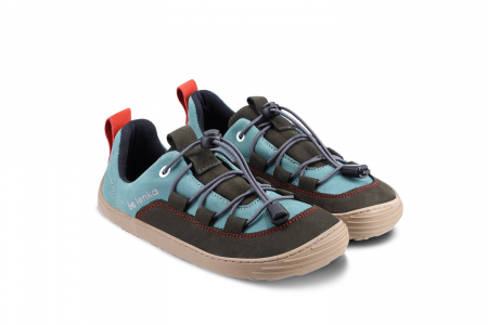 Pantofi barefoot copii BE LENKA XPLORER - Negru măslină & Verde salvie [4]
