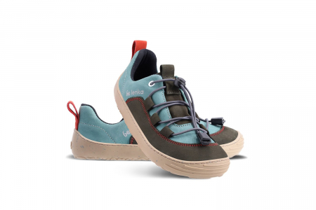 Pantofi barefoot copii BE LENKA XPLORER - Negru măslină & Verde salvie [2]