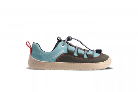 Copii - Pantofi barefoot copii BE LENKA XPLORER - Negru măslină & Verde salvie