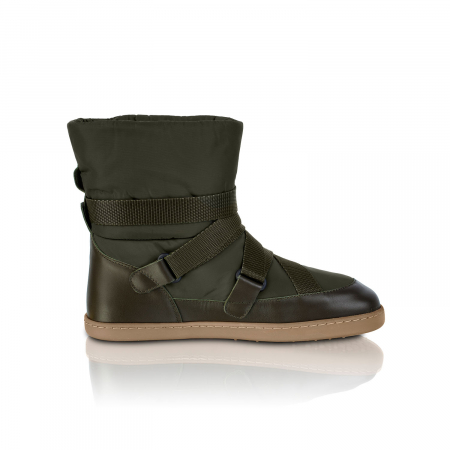Reduceri - Cizme barefoot iarnă SHAPEN FROSTY - Verde măsliniu