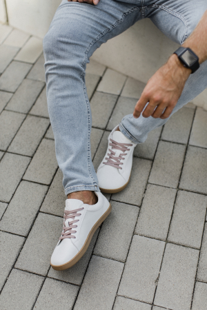 Sneakers barefoot SHAPEN FEELIN UNI Vegan - Alb & bej [1]