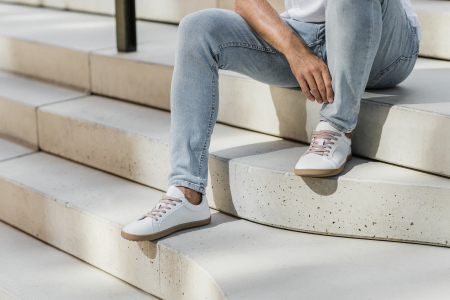 Sneakers barefoot SHAPEN FEELIN UNI Vegan - Alb & bej [5]