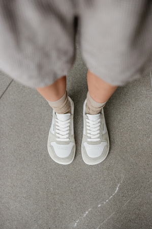 Sneakers barefoot SHAPEN RE:WIND – Alb & gri [1]