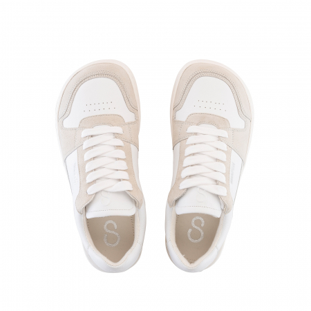 Sneakers barefoot SHAPEN RE:WIND – Alb & gri [6]