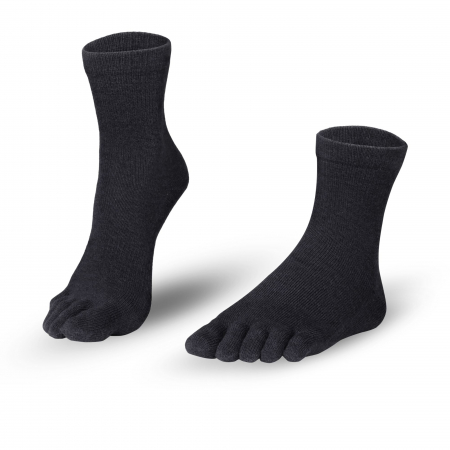 Șosete cu degete - Șosete cu degete KNITIDO Cotton & Merino Midi - Negru