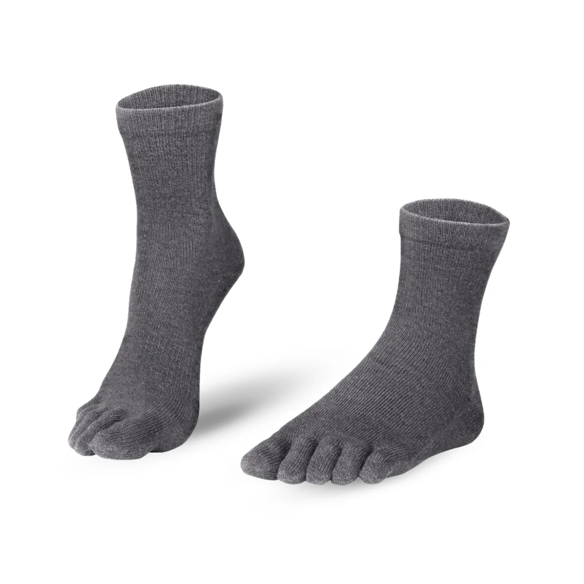 Șosete cu degete - Șosete cu degete KNITIDO Essentials Cotton & Merino Midi - Sare și piper
