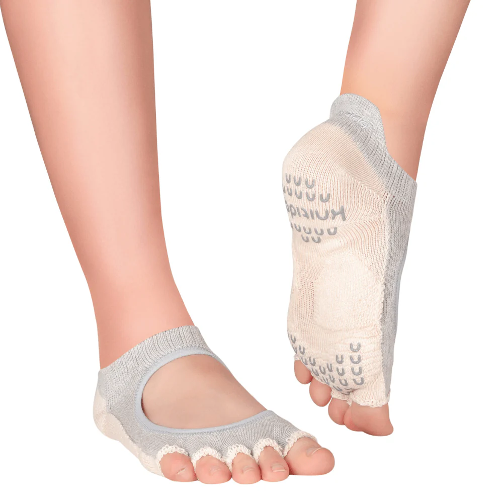 Accesorii - Șosete cu degete KNITIDO Plus Kokoro - Gri deschis