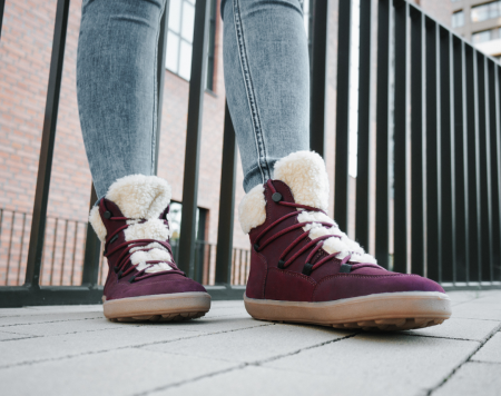 Ghete barefoot iarnă BE LENKA BLISS - Roșu burgundy [11]