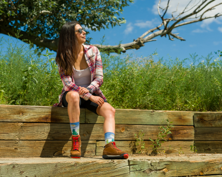Ghete barefoot drumeție impermeabile XERO SHOES RIDGEWAY Femei – Maro [9]