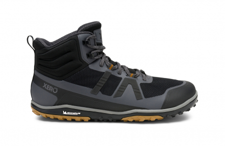 Pantofi sport - Ghete barefoot drumeție XERO SHOES SCRAMBLER MID II Bărbați – Negru & gri
